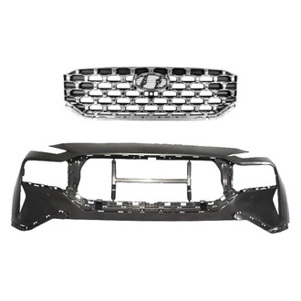 Replace® - 2-Piece (Front Bumper Cover, Grille) (CAPA Certified)