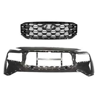 Replace® - 2-Piece (Front Bumper Cover, Grille) (CAPA Certified)