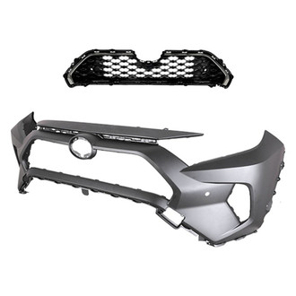 Replace® - 2-Piece (Front Bumper Cover, Grille) (Standard Line)