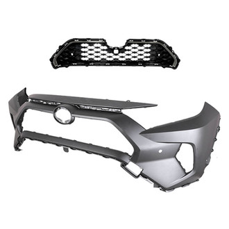 Replace® - 2-Piece (Front Bumper Cover, Grille) (Standard Line)