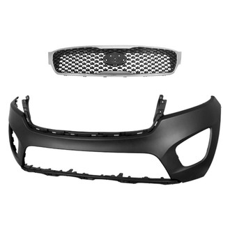 Replace® - 2-Piece (Front Bumper Cover, Grille) (CAPA Certified)