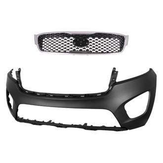 Replace® - 2-Piece (Front Bumper Cover, Grille) (CAPA Certified)