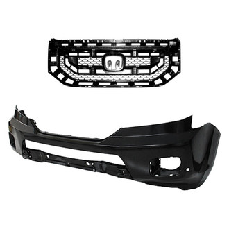 Replace® - 2-Piece (Front Bumper Cover, Grille) (Standard Line)