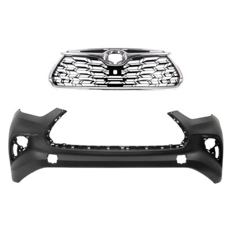 Replace® - 2-Piece (Front Bumper Cover, Grille) (Standard Line)