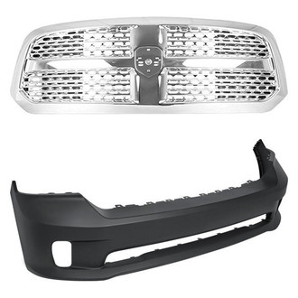 Replace® - 2-Piece (Front Bumper Cover, Grille) (Platinum Plus)