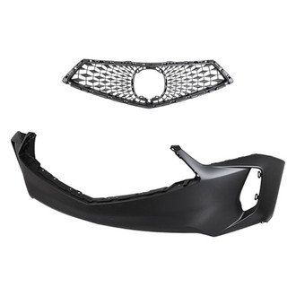 Replace® - 2-Piece (Front Bumper Cover, Grille) (CAPA Certified)
