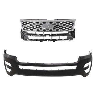 Replace® - 2-Piece (Front Bumper Cover, Grille) (Standard Line)