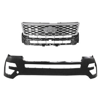 Replace® - 2-Piece (Front Bumper Cover, Grille) (Standard Line)