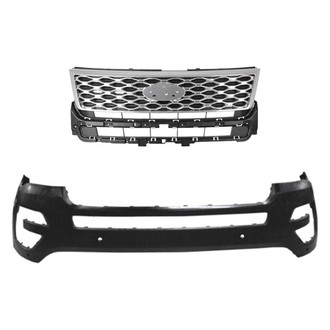 Replace® - 2-Piece (Front Bumper Cover, Grille) (Standard Line)