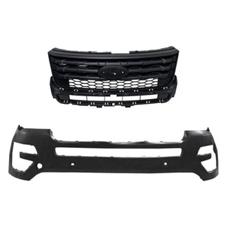 Replace® - 2-Piece (Front Bumper Cover, Grille) (Standard Line)