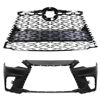 Replace® - 2-Piece (Front Bumper Cover, Grille) (CAPA Certified)