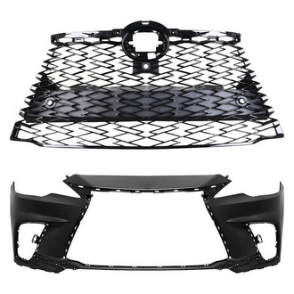 Replace® - 2-Piece (Front Bumper Cover, Grille) (CAPA Certified)