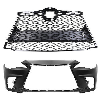 Replace® - 2-Piece (Front Bumper Cover, Grille) (CAPA Certified)