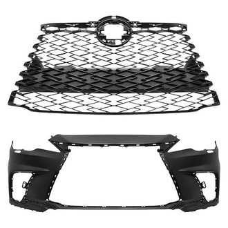 Replace® - 2-Piece (Front Bumper Cover, Grille) (CAPA Certified)