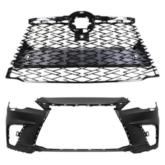 Replace® - 2-Piece (Front Bumper Cover, Grille) (CAPA Certified)