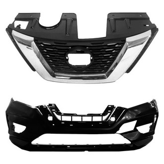 Replace® - 2-Piece (Front Bumper Cover, Grille) (Platinum Plus)