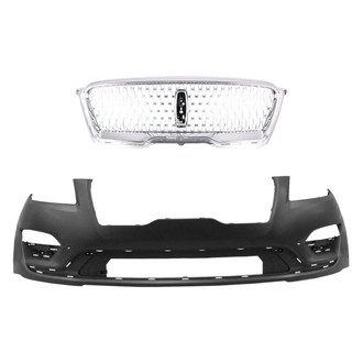 Replace® - 2-Piece (Front Bumper Cover, Grille) (CAPA Certified)