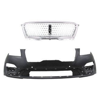 Replace® - 2-Piece (Front Bumper Cover, Grille) (CAPA Certified)
