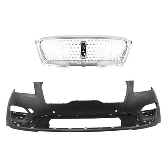 Replace® - 2-Piece (Front Bumper Cover, Grille) (CAPA Certified)