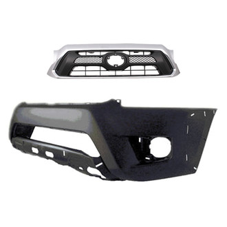 Replace® - 2-Piece (Front Bumper Cover, Grille) (Platinum Plus)