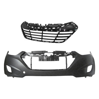 Replace® - 2-Piece (Front Bumper Cover, Grille) (Brand New OE)