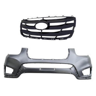Replace® - 2-Piece (Front Bumper Cover, Grille) (Platinum Plus)