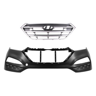 Replace® - 2-Piece (Front Bumper Cover, Grille) (Platinum Plus)