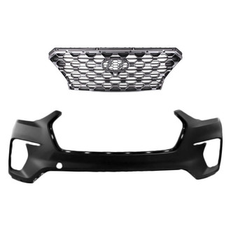 Replace® - 2-Piece (Front Bumper Cover, Grille) (Standard Line)
