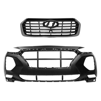Replace® - 2-Piece (Front Bumper Cover, Grille) (Standard Line)