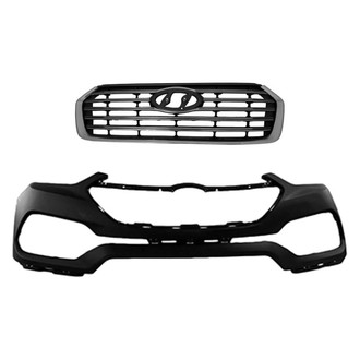 Replace® - 2-Piece (Front Bumper Cover, Grille) (Standard Line)