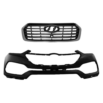 Replace® - 2-Piece (Front Bumper Cover, Grille) (Standard Line)