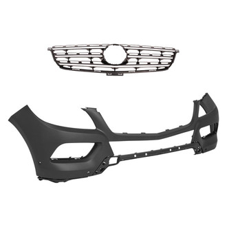 Replace® - 2-Piece (Front Bumper Cover, Grille) (Standard Line)