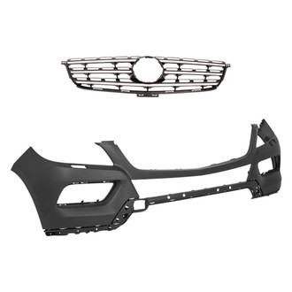 Replace® - 2-Piece (Front Bumper Cover, Grille) (Standard Line)