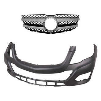 Replace® - 2-Piece (Front Bumper Cover, Grille) (Standard Line)