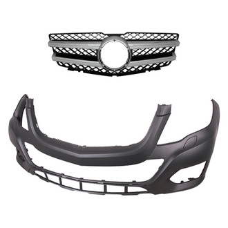 Replace® - 2-Piece (Front Bumper Cover, Grille) (Standard Line)
