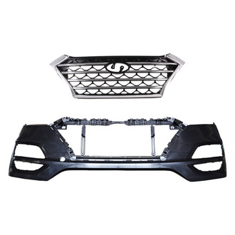 Replace® - 2-Piece (Front Bumper Cover, Grille) (Standard Line)