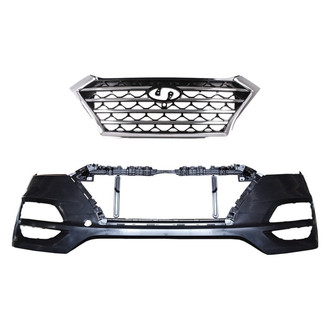Replace® - 2-Piece (Front Bumper Cover, Grille) (Standard Line)