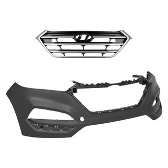 Replace® - 2-Piece (Front Bumper Cover, Grille) (Standard Line)