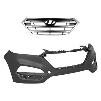 Replace® - 2-Piece (Front Bumper Cover, Grille) (Standard Line)
