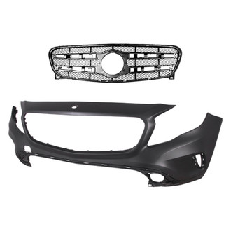 Replace® BNDL-234124 - 2-Piece (Front Bumper Cover, Grille) (CAPA Certified)