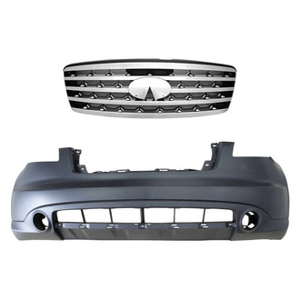 Replace® - 2-Piece (Front Bumper Cover, Grille) (Standard Line)