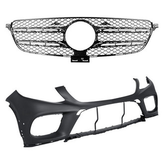 Replace® - 2-Piece (Front Bumper Cover, Grille)