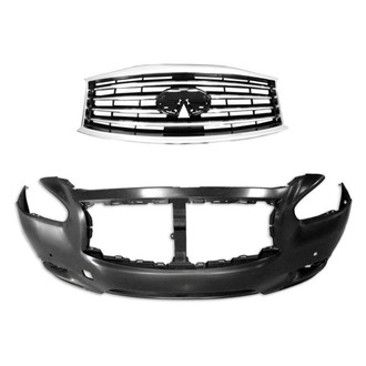 Replace® - 2-Piece (Front Bumper Cover, Grille) (Standard Line)
