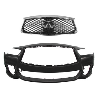 Replace® - 2-Piece (Front Bumper Cover, Grille) (Standard Line)