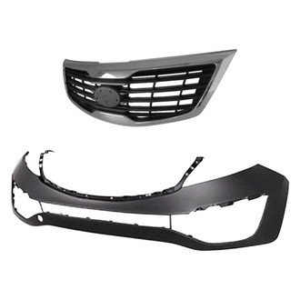 Replace® - 2-Piece (Front Bumper Cover, Grille) (Standard Line)