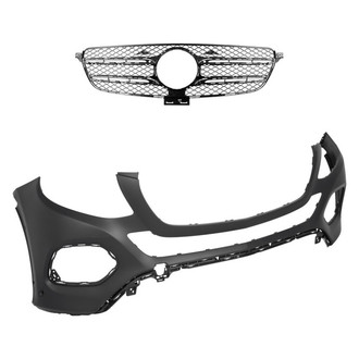 Replace® - 2-Piece (Front Bumper Cover, Grille) (Standard Line)