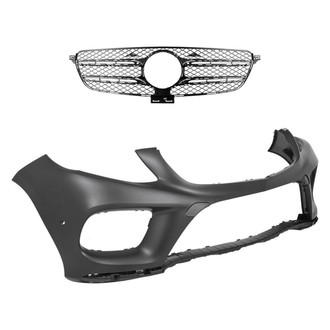 Replace® - 2-Piece (Front Bumper Cover, Grille) (Standard Line)