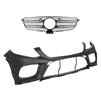 Replace® - 2-Piece (Front Bumper Cover, Grille) (Standard Line)