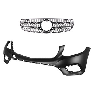 Replace® - 2-Piece (Front Bumper Cover, Grille) (CAPA Certified)