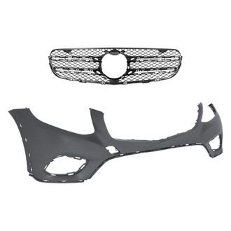 Replace® - 2-Piece (Front Bumper Cover, Grille) (Standard Line)